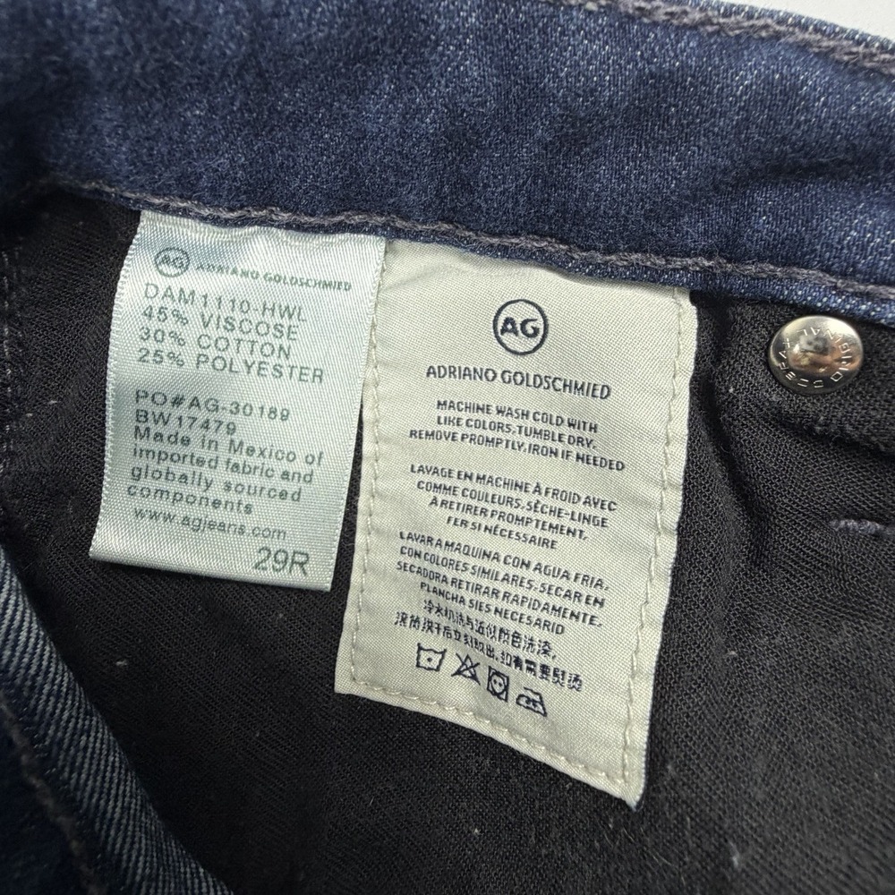 AG Adriano Goldschmied The Stilt Cutoff Denim Shorts 29R Dark Wash Frayed Hem - Picture 3 of 10